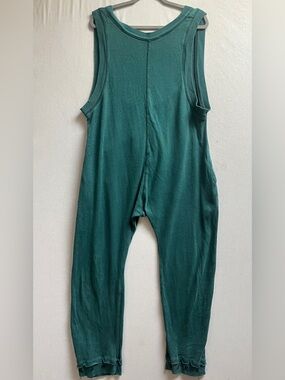 Free People FP Movement Hot Shot Oversized Onesie Jumpsuit Green XS
